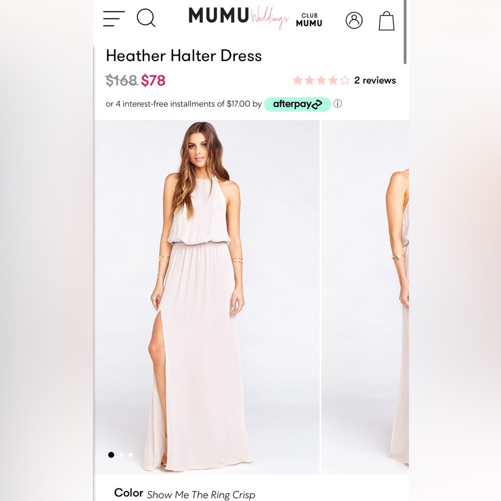 Show Me the Ring MuMu bridesmaid dress